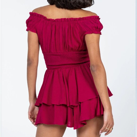 The Love Galore Romper Burgundy | Princess Polly - Picture 4 of 5